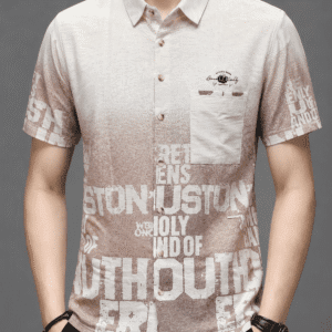 Regular Fit Typography Print Casual Shirt